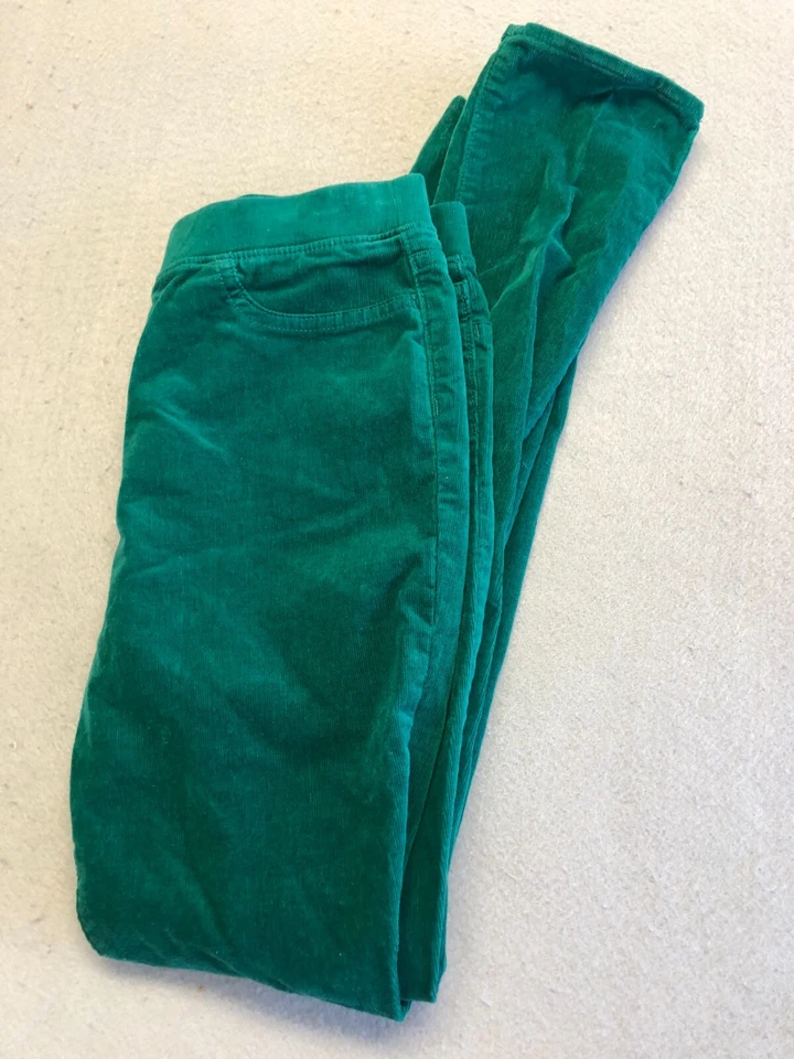 Pantalones de pana Lands' End niños adolescentes 16 verde esmeralda jeggings de vacaciones Foto 1 de 4