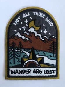 Not All Those Who Wander Are Lost Hiking Camping Biker Quality Embroidered Patch - Picture 1 of 1