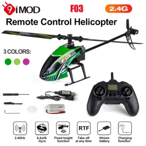 F03 RC Helicopter 4CH 2,4Ghz Fernbedienung Hubschrauber 6-Achsen Gyro Flybarless - Bild 1 von 24