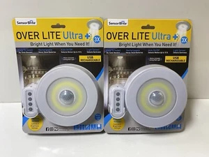 LOT of 2 Sensor Brite Over Lite Ultra + Remote Control / Motion LED Light NEW - Picture 1 of 4