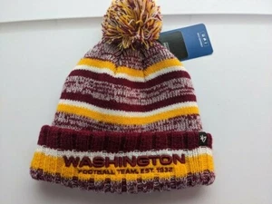 Washington Football Team '47 Brand Kids Size Knit Pom-Pom Hat - New - Picture 1 of 9