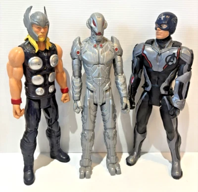 Marvel Avengers 30cm Action Figure Bundle Thor, Captain America & Villian Ultron - image 1 of 4