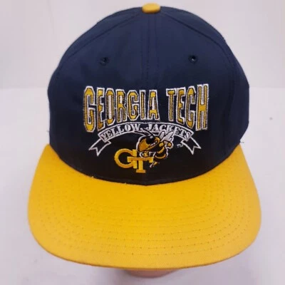 Vintage Georgia Tech Yellow Jackets The Game Snapback Hat Cap USA Made  - Image 1 of 4