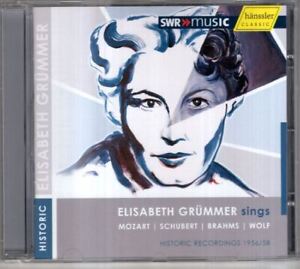 Elisabeth Grümmer Sings Mozart I Schubert I Brahms I Wolf :  Elisabeth Grümmer
