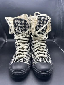 Vintage Retro Hightop Houndstooth Chuck Taylor All Star Converse M7 / W9 - Picture 1 of 11