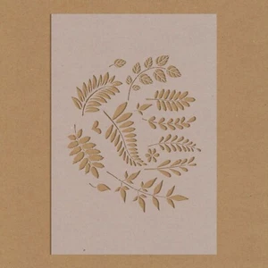 Mixed Leaves 1 Stencil Garden Ferns Ivy Leaf spring Crafting Shabby Chic - Picture 1 of 1