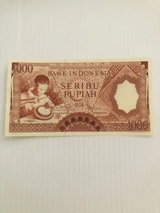 Indonesia 1000 Rupiah 1958 P-61 Crisp UNC - Picture 1 of 2