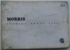 Morris 1100 original Service Parts List Pub. No. AKD3009 1962 - Picture 1 of 3