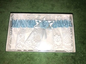 Hallmark Blue Wedding Bridal Garter In Original Box. Vintage - Picture 1 of 4