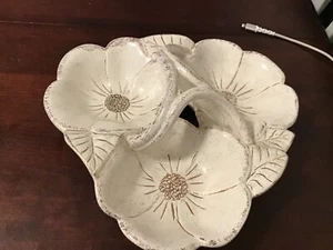Vintage Holland Mold Divided Flower Serving Dish - Picture 1 of 2