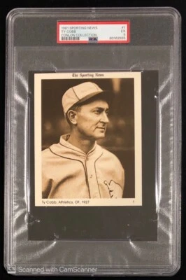1981 The Sporting News Conlon Collection Ty Cobb PSA 5 - Image 1 of 2