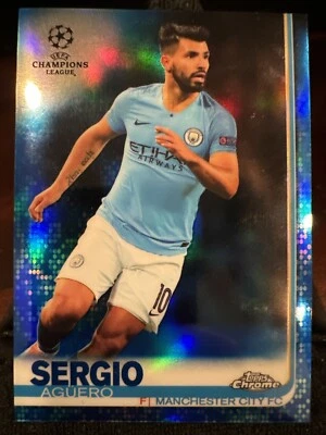 Sergio Aguero 2018-19 Topps Chrome UEFA /150 - Image 1 of 2
