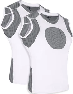 Exxact Sports Youth Baseball Chest Protector, Padded Compression Shirt - Picture 1 of 35