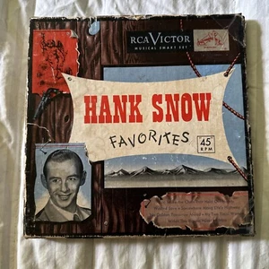 Hank Snow Favorites 45 5 Record Set With Sleeves, Papers, RCA Victor - Foto 1 di 6
