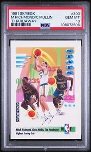 Tarjeta Skybox Chris Mullin Tim Hardaway #303 Warriors 1991 PSA 10 gemas como nueva Pop 28 - Imagen 1 de 4