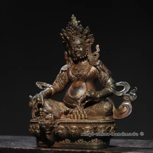 Old Ancient Jambhala attract wealth Nepal God of wealth blessed Buddha Statue - Picture 1 of 9