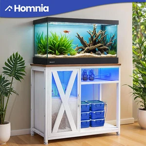 50 Gallons Aquarium STAND ONLY Terrarium Fish Tank Storage Cabinet Power Outlets - Picture 1 of 11