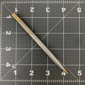 Vintage Parker Mechanical Pencil Gold Brushed Steel Green Gem Stone Gold Bands - Picture 1 of 8