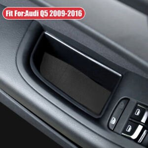 Car Door Handle Armrest Storage Box Tray Holder Bin Kit For Audi Q5  2009-2016*