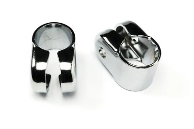 Klemmschelle für Lenker 22 mm, 1 Satz verchromt, passend für NSU Quickly, 8 mm - Bild 1 von 2