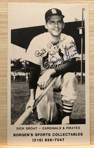 Signed Autographed Picture- Dick Groat 1960 MLB MVP B/W 5x8 - Picture 1 of 2