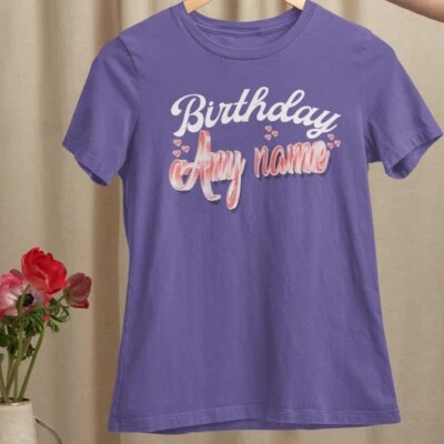 Personalised Custom Your Name T-shirt Heart Family Friendship Birthday Gifts - Image 1 of 4