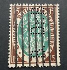 Germany Deutsches Reich 1919 -  National Assembly 15pf rare used perfin SG108