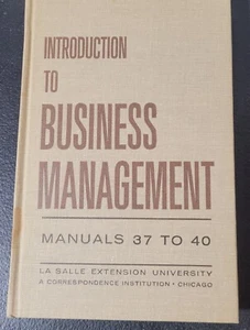 Vtg College Text Books Business Management Manuals 37 to 40 La Salle University - Imagen 1 de 18