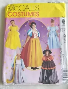 McCalls Schnittmuster 2856, Halloween Kostüme Mädchen Rupunzel, Aschenputtel 4-6 - Bild 1 von 3