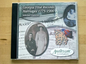 Ancestry Georgia Vital Records: Marriage 1775-1900 Selected Counties Windows CD - Bild 1 von 3