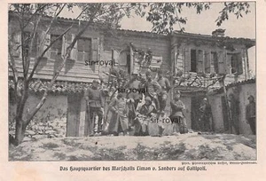 Quartier Generale Maresciallo Liman von Sanders Gallipolli WW1 Militare - 1915 ~15x10cm - Foto 1 di 1