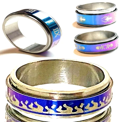 Anello a fascia in acciaio inox da uomo donna fedina fede per mignolo pollice - Immagine 1 di 4