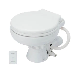 Johnson Pump AquaT Electric Marine Toilet Super Compact 12V Quiet Flush - Picture 1 of 2