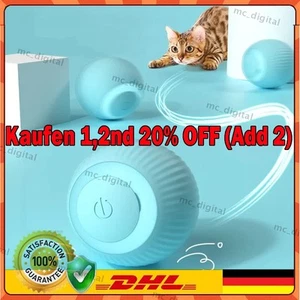Interaktives Katzenspielzeug Ball LED Licht 360° Selbstdrehender Elektrisch DE - Bild 1 von 15