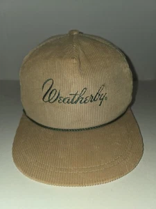 Sombrero vintage Weatherby pana K-Products cuerda Snapback - Imagen 1 de 5