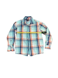 Tommy Hilfiger Boys M Plaid Flannel Shirt 100% Cotton NWOT Long Sleeve - Picture 1 of 8