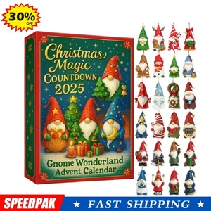 Christmas Magic Countdown - 24pcs Little Man P-endant Wonderland Advent Calendar - Picture 1 of 9
