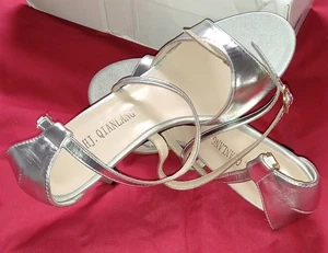 Damenschuhe sexy silberne High Heels / Sandaletten, Stilettos, Gr.38 neu + ovp - Bild 1 von 9