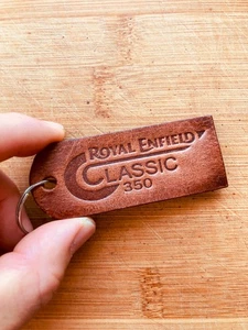 Leder Schlüsselanhänger leather keychain - Royal Enfield Classic 350 OG - Picture 1 of 4