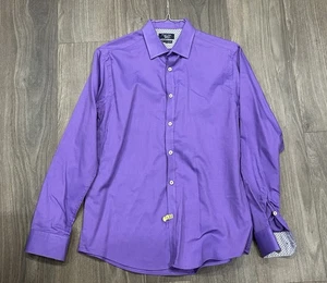 Penguin by Munsingwear Herren Lila Slim Fit Button Down Größe 15,5 34/35 - Bild 1 von 4