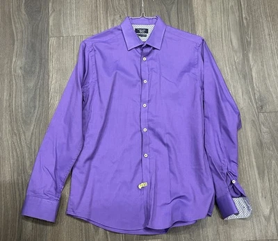 Penguin By Munsingwear Para Hombre Púrpura Calce Ajustado Con Botones Talla 15.5 34/35 Foto 1 de 4