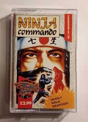 NINJA COMMANDO - RARE Zeppelin - Commodore 64 C64 C128 - TESTED See photos - Image 1 of 4
