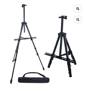 Künstler Aluminium Feld Staffelei Ständer mit Tasche, schwarz sanft gebraucht 56" - Bild 1 von 5