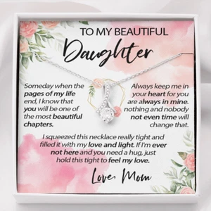 To My Beautiful Daughter A Wonderful Daughter Love Knot Necklace, Gift From Mom - Picture 1 of 6