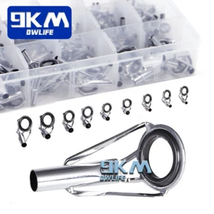 45Pcs Big Size 2.8mm-5.5mm Sea Fishing Rod Guides Tip Top Guides Repair Kit - Picture 1 of 7