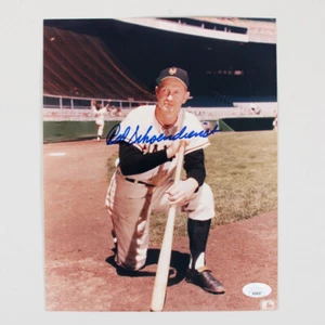 Red Schoendienst Signed Photo Giants 8x10 - COA JSA - Picture 1 of 3