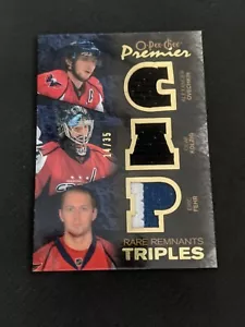 2007-08 O-PEE-CHEE OPC PREMIER ALEX OVECHKIN OLAF KOLZIG FEHR/35 TRIPLE JERSEY - Picture 1 of 2