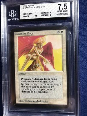 MTG ALPHA C W Guardian Angel BGS 7.5 NM+ (Gem edges, MT corners, surface) 1993 - Image 1 of 2