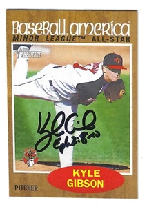 KYLE GIBSON ROCHESTER RED WINGS SIGNED CARD ORIOLES TWINS PHILLIES RANGERS - Picture 1 of 1