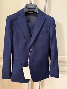 Trish Scully 3 piece navy boys suit NWT size 7 - perfect for Christmas! - Picture 1 of 8